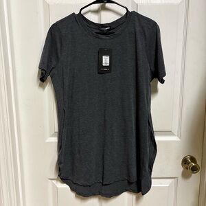 Fashion Nova Black Relaxed Fit Short Sleeve Tee